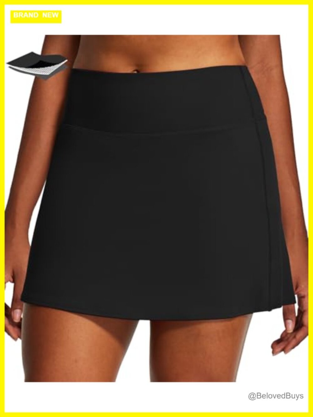 15" Tennis Skort with Pockets & Built-In Shorts A-Line Athletic Skirt